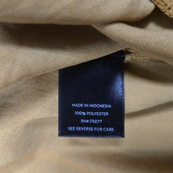 Simply Vera by Vera Wang Silky Yellow Gold short sleeve tie waist detail LARGE - Picture 7 of 7